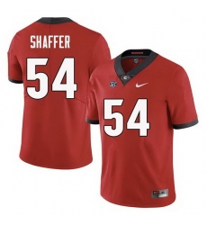 Men Georgia Bulldogs #54 Justin Shaffer College Football Jerseys Sale-Red