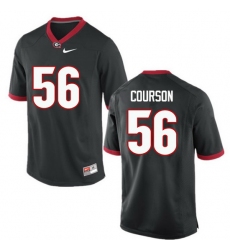 Men Georgia Bulldogs #56 John Courson College Football Jerseys-Black