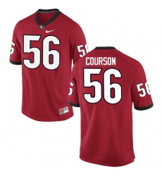 Men Georgia Bulldogs #56 John Courson College Football Jerseys-Red