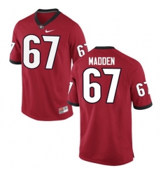 Men Georgia Bulldogs #67 Sam Madden College Football Jerseys-Red