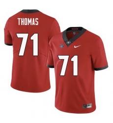 Men Georgia Bulldogs #71 Andrew Thomas College Football Jerseys Sale-Red