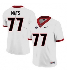 Men Georgia Bulldogs #77 Cade Mays College Football Jerseys Sale-White