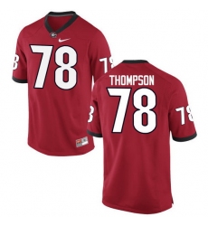 Men Georgia Bulldogs #78 Trenton Thompson College Football Jerseys-Red