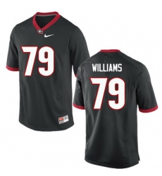 Men Georgia Bulldogs #79 Allen Williams College Football Jerseys-Black