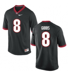 Men Georgia Bulldogs #8 Deangelo Gibbs College Football Jerseys-Black