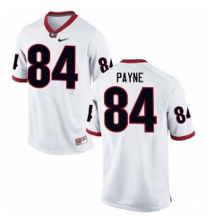 Men Georgia Bulldogs #84 Wyatt Payne College Football Jerseys-White