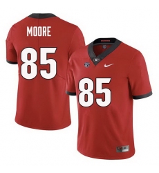 Men Georgia Bulldogs #85 Cameron Moore College Football Jerseys Sale-Red