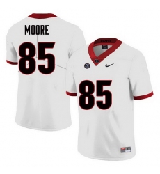 Men Georgia Bulldogs #85 Cameron Moore College Football Jerseys Sale-White