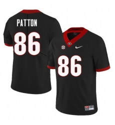 Men Georgia Bulldogs #86 Wix Patton College Football Jerseys Sale-Black