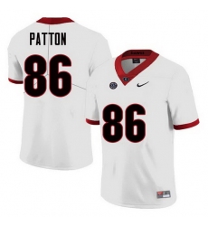 Men Georgia Bulldogs #86 Wix Patton College Football Jerseys Sale-White