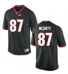 Men Georgia Bulldogs #87 Miles McGinty College Football Jerseys-Black