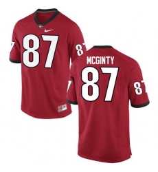 Men Georgia Bulldogs #87 Miles McGinty College Football Jerseys-Red