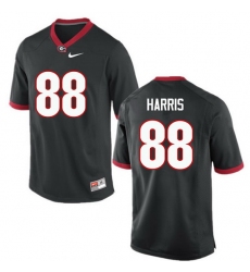 Men Georgia Bulldogs #88 Jackson Harris College Football Jerseys-Black