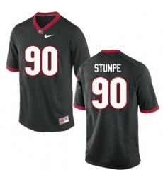 Men Georgia Bulldogs #90 Tanner Stumpe College Football Jerseys-Black