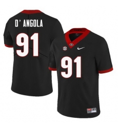 Men Georgia Bulldogs #91 Michael D'Angola College Football Jerseys Sale-Black
