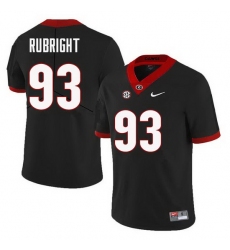 Men Georgia Bulldogs #93 Bill Rubright College Football Jerseys Sale-Black