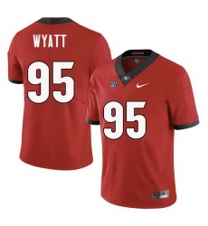 Men Georgia Bulldogs #95 Devonte Wyatt College Football Jerseys Sale-Red