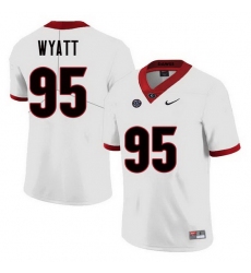 Men Georgia Bulldogs #95 Devonte Wyatt College Football Jerseys Sale-White
