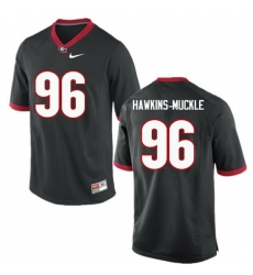 Men Georgia Bulldogs #96 DaQuan Hawkins-Muckle College Football Jerseys-Black