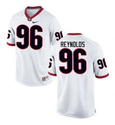 Men Georgia Bulldogs #96 Hudson Reynolds College Football Jerseys-White