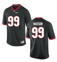 Men Georgia Bulldogs #99 Mitchell Wasson College Football Jerseys-Black