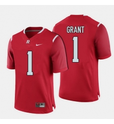 Men Rutgers Scarlet Knights Janarion Grant College Football Red Jersey