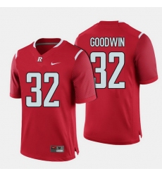 Men Rutgers Scarlet Knights Justin Goodwin College Football Red Jersey