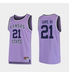Men Kansas State Wildcats James Love Iii Purple Replica College Basketball Jersey