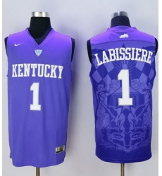 Wildcats #1 Skal Labissiere Blue Basketball Stitched NCAA Jersey