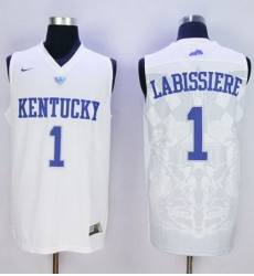 Wildcats #1 Skal Labissiere White Basketball Stitched NCAA Jersey