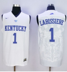 Wildcats #1 Skal Labissiere White Basketball Stitched