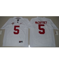 Cardinal #5 Christian McCaffrey White Stitched NCAA Jersey