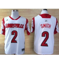 Louisville Cardinals 2 Russ Smith White College NCAA Jerseys