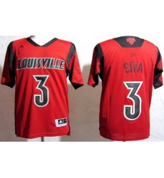 Louisville Cardinals 3 Peyton Siva Red College NCAA Jerseys