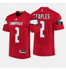Louisville Cardinals Jamari Staples College Football Red Jersey