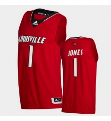 Men Louisville Cardinals Carlik Jones College Basketball Red Swingman 2020 21 Jersey