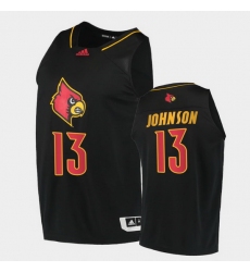 Men Louisville Cardinals David Johnson Alternate Black College Basketball 2020 21 Jersey