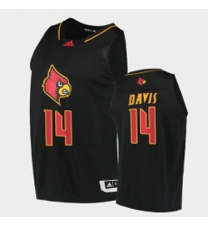 Men Louisville Cardinals Dre Davis Alternate Black College Basketball 2020 21 Jersey