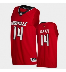 Men Louisville Cardinals Dre Davis College Basketball Red Swingman 2020 21 Jersey