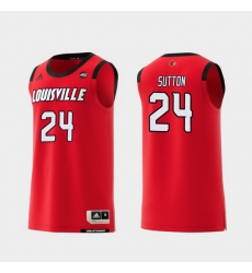 Men Louisville Cardinals Dwayne Sutton Red Replica College Basketball Jersey