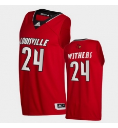 Men Louisville Cardinals Jae'Lyn Withers College Basketball Red Swingman 2020 21 Jersey