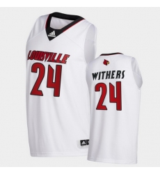 Men Louisville Cardinals Jae'Lyn Withers College Basketball White Swingman 2020 21 Jersey