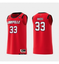 Men Louisville Cardinals Jordan Nwora Red Replica College Basketball Jersey