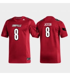 Men Louisville Cardinals Lamar Jackson 8 Red Replica Alumni Football Jersey