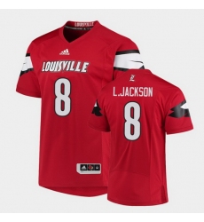 Men Louisville Cardinals Lamar Jackson College Football Red Jersey
