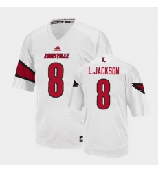 Men Louisville Cardinals Lamar Jackson College Football White Jersey