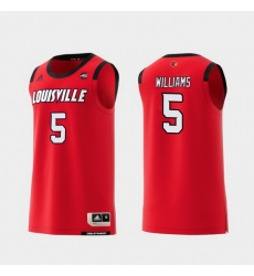 Men Louisville Cardinals Malik Williams Red Replica College Basketball Jersey