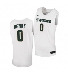 Michigan State Spartans Aaron Henry White Replica Men Jersey