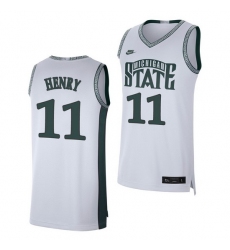 Michigan State Spartans Aaron Henry White Retro Limited Men'S Jersey