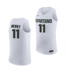 Michigan State Spartans Aaron Henry White Road Men'S Jersey